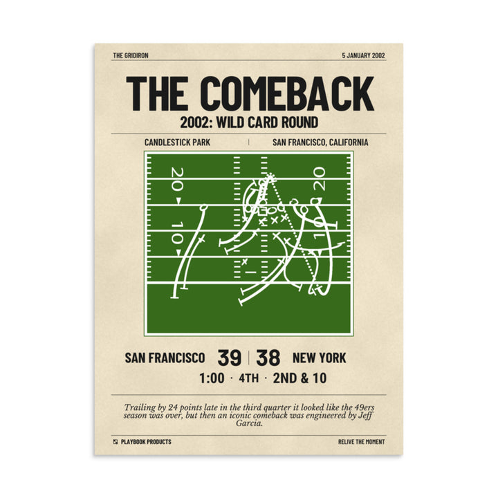 Greatest San Francisco 49ers Plays Poster: The Comeback (2002)