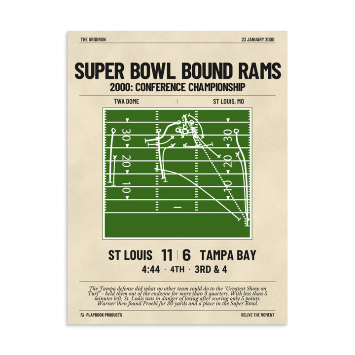 Greatest St. Louis Rams Plays Poster: Super Bowl Bound Rams (2000)