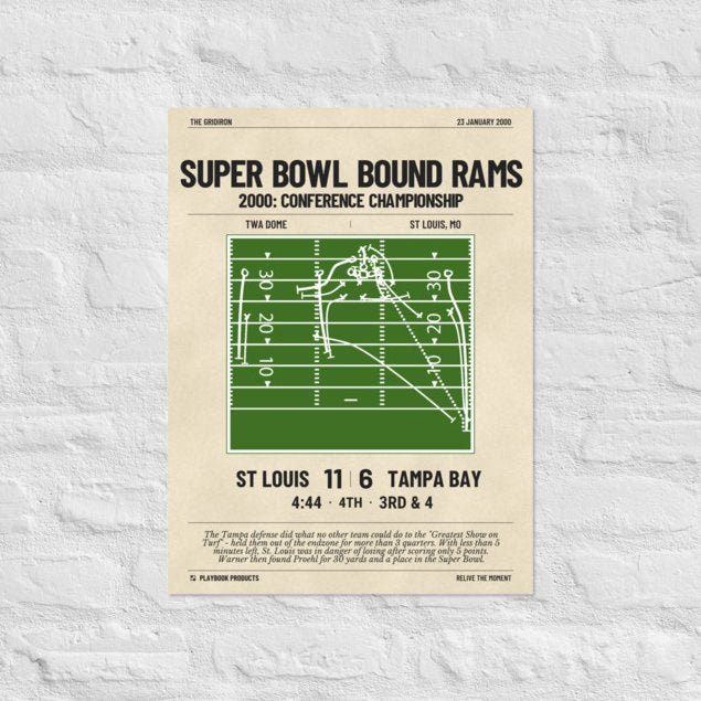 Greatest St. Louis Rams Plays Poster: Super Bowl Bound Rams (2000)