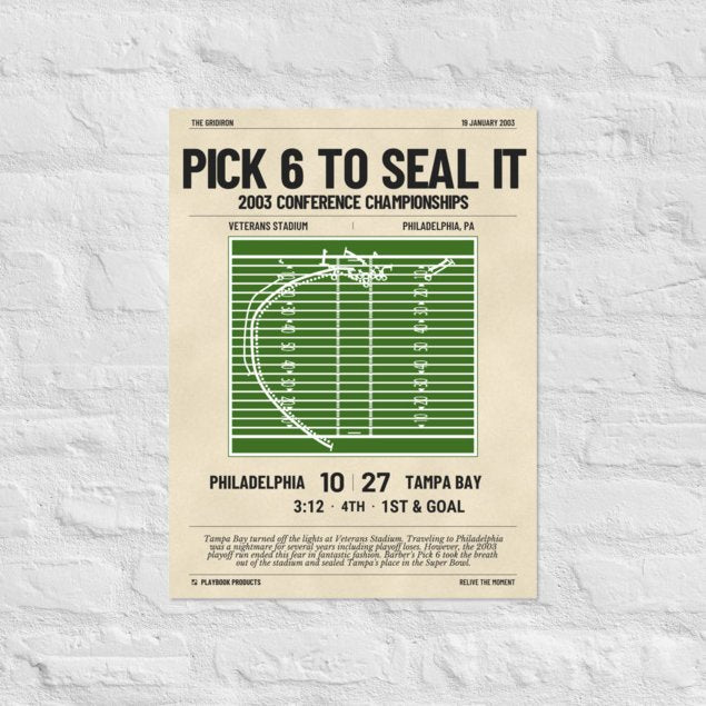 Greatest Tampa Bay Buccaneers Plays Poster: Pick 6 to seal it (2003)