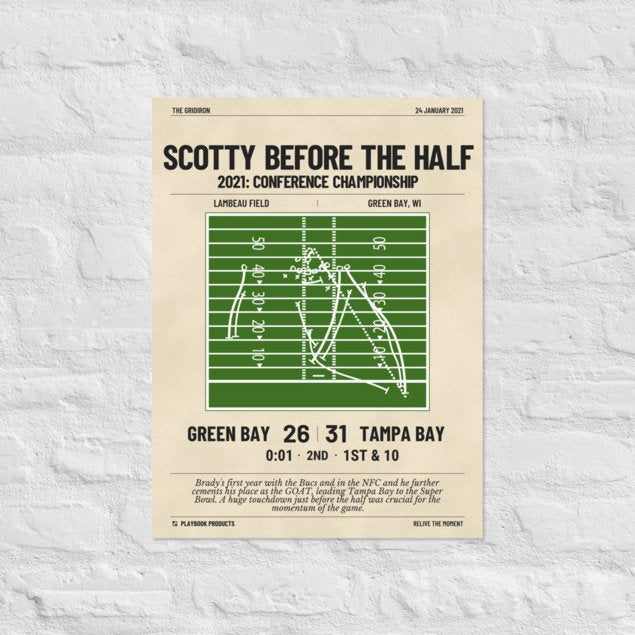 Greatest Tampa Bay Buccaneers Plays Poster: Scotty before the half (2021)