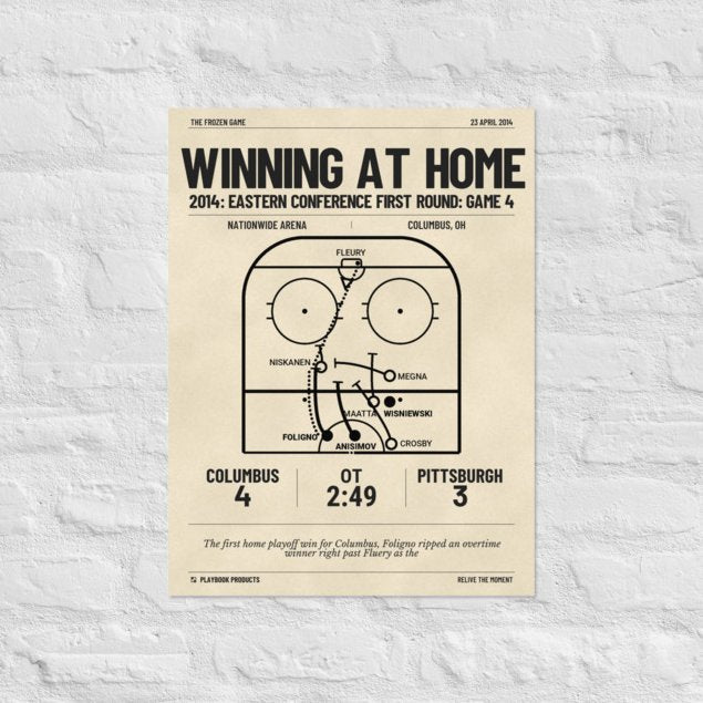 Greatest Columbus Blue Jackets Goals Poster: Winning at home (2014)