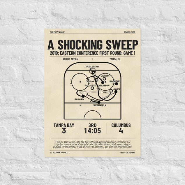 Greatest Columbus Blue Jackets Goals Poster: A Shocking Sweep (2019)