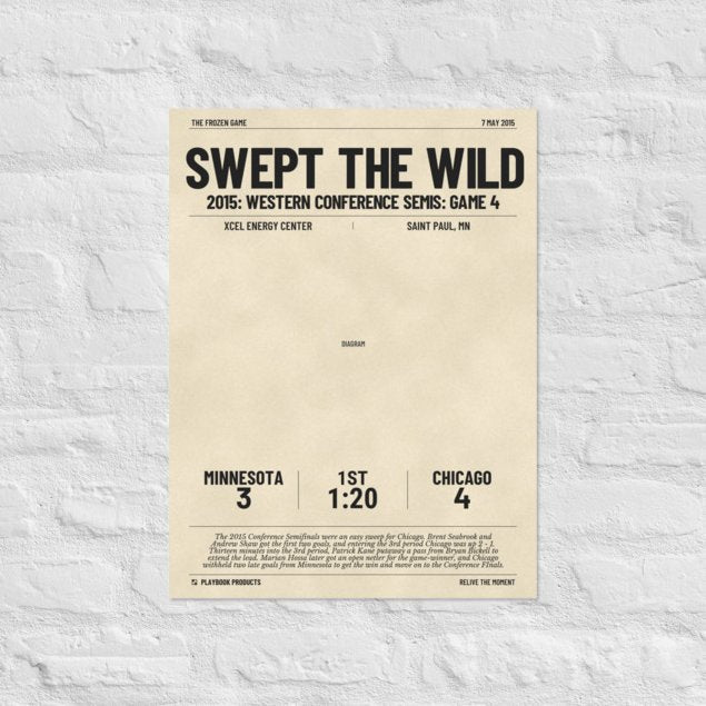 Greatest Chicago Blackhawks Goals Poster: Swept the Wild (2015)