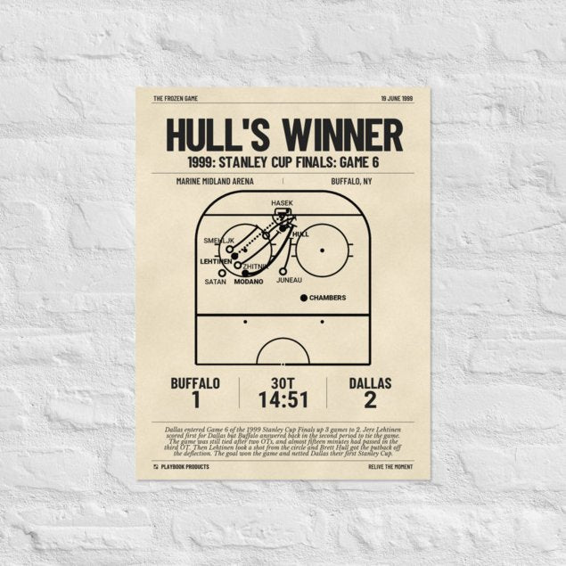 Greatest Dallas Stars Goals Poster: Hull's winner (1999)