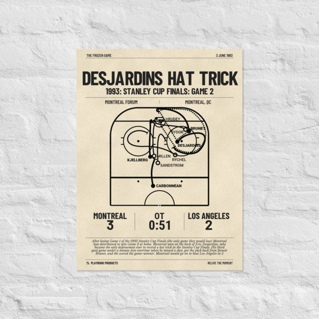 Greatest Montreal Canadiens Goals Poster: Desjardins hat trick (1993)