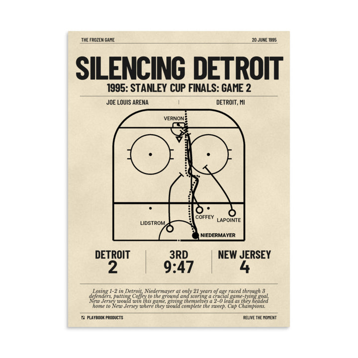 Greatest New Jersey Devils Goals Poster: Silencing Detroit (1995)