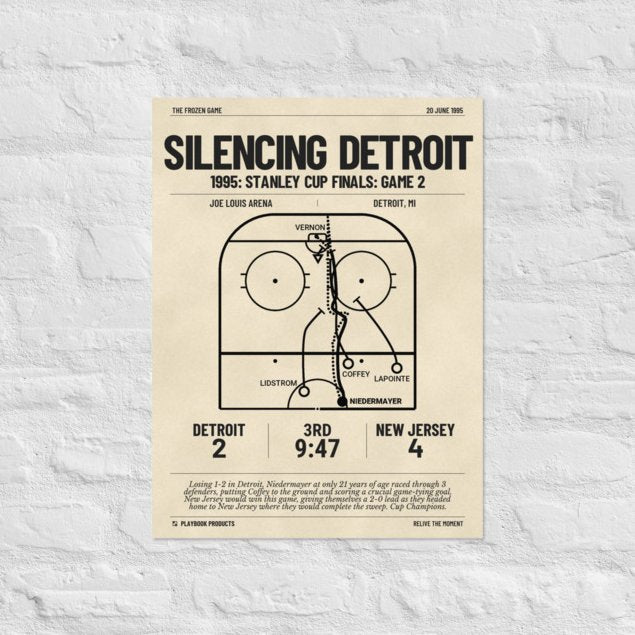 Greatest New Jersey Devils Goals Poster: Silencing Detroit (1995)