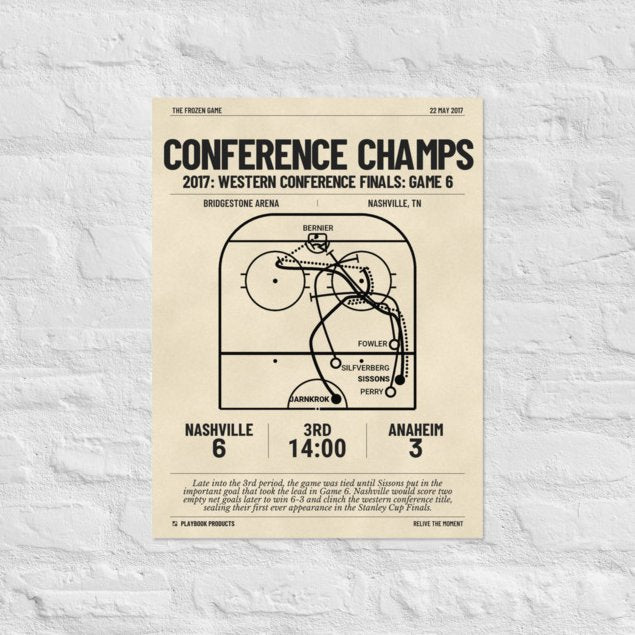 Greatest Nashville Predators Goals Poster: Conference Champs (2017)