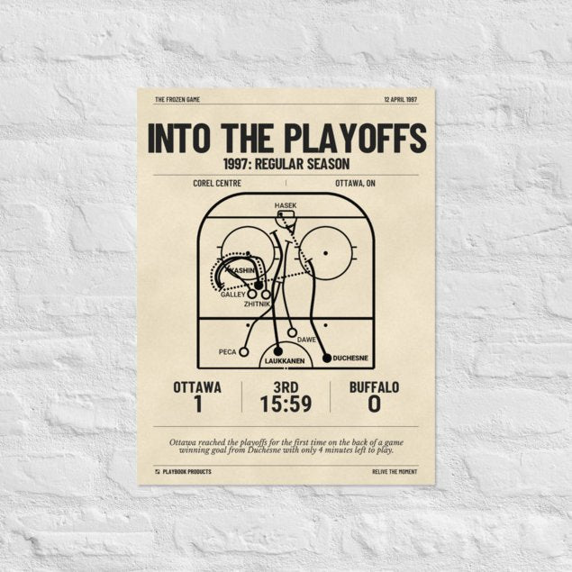 Greatest Ottawa Senators Goals Poster: Into the Playoffs (1997)