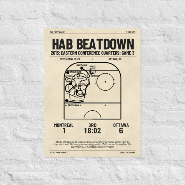 Greatest Ottawa Senators Goals Poster: Hab Beatdown (2013)