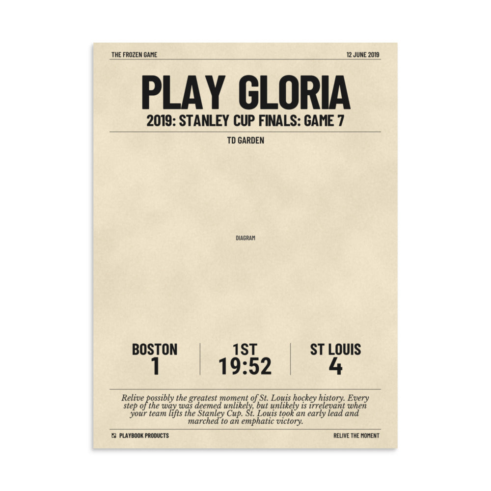 Greatest St Louis Blues Goals Poster: Play Gloria (2019)