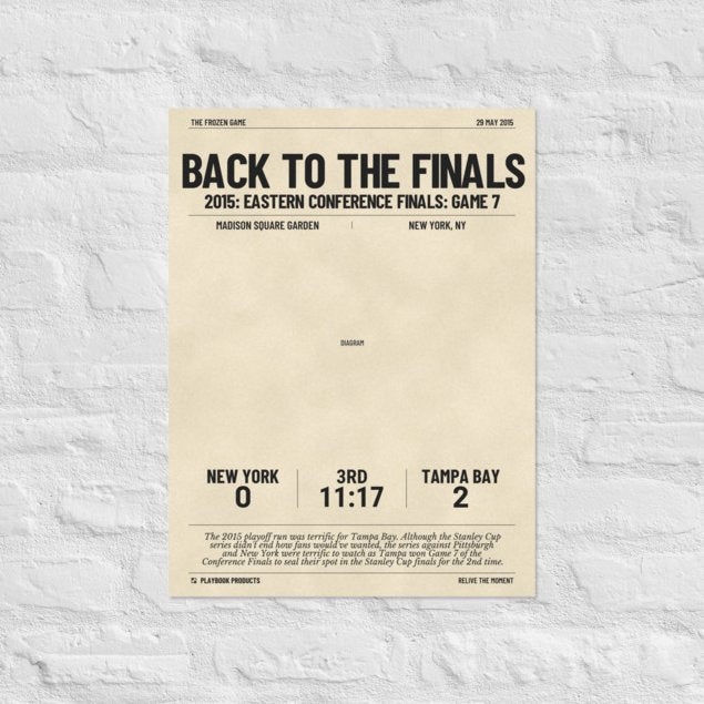 Greatest Tampa Bay Lightning Goals Poster: Back to the Finals (2015)