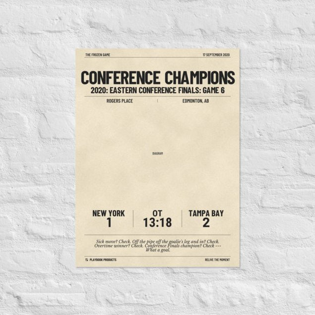 Greatest Tampa Bay Lightning Goals Poster: Conference Champions (2020)