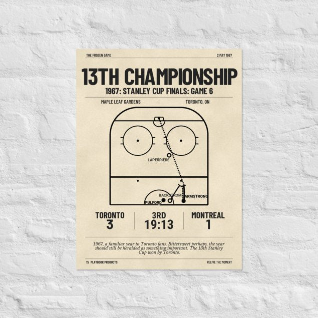 Greatest Toronto Maple Leafs Goals Poster: 13th Championship (1967)