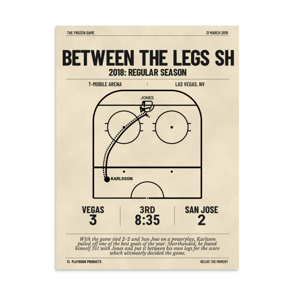 Greatest Vegas Knights Goals Poster: Between the Legs SH (2018)