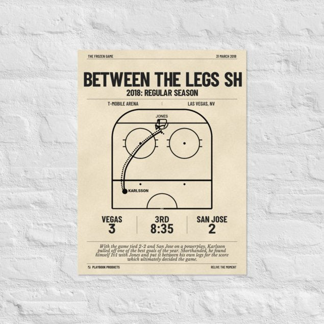 Greatest Vegas Knights Goals Poster: Between the Legs SH (2018)