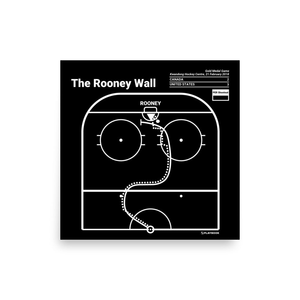 United States Women's National Hockey Team Greatest Goals Poster: The Rooney Wall (2018)