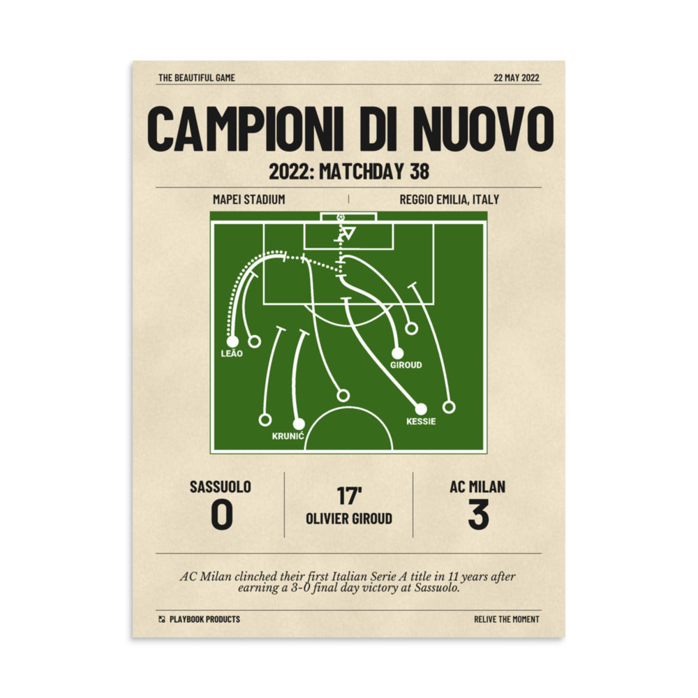 Greatest AC Milan Goals Poster: Campioni di nuovo (2022)