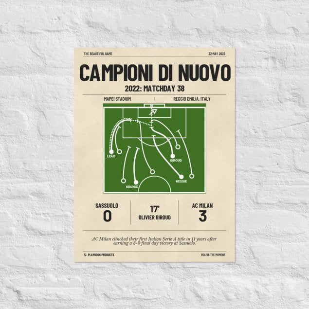 Greatest AC Milan Goals Poster: Campioni di nuovo (2022)