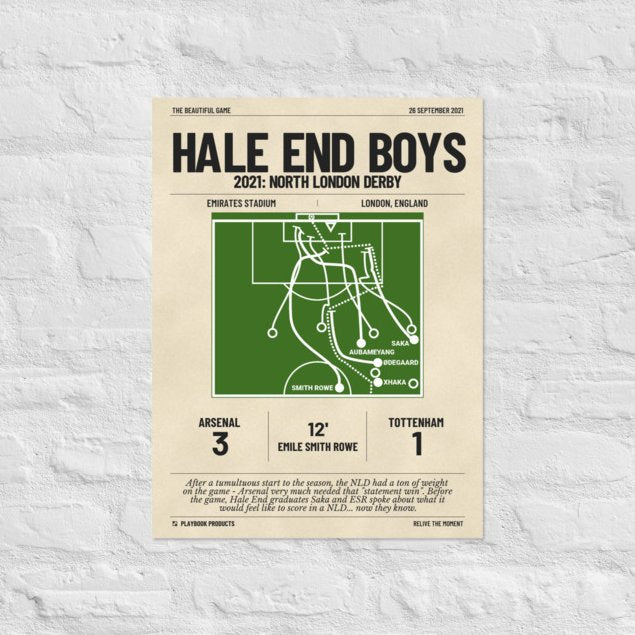 Greatest Arsenal Goals Poster: Hale End boys (2021)