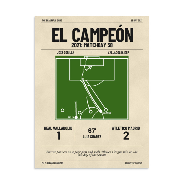 Greatest Atletico Madrid Goals Poster: El Campeón (2021)