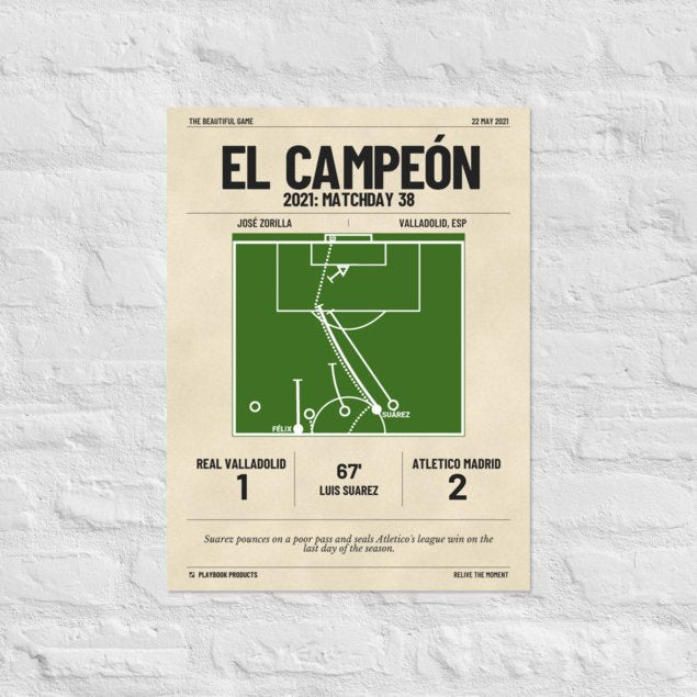 Greatest Atletico Madrid Goals Poster: El Campeón (2021)
