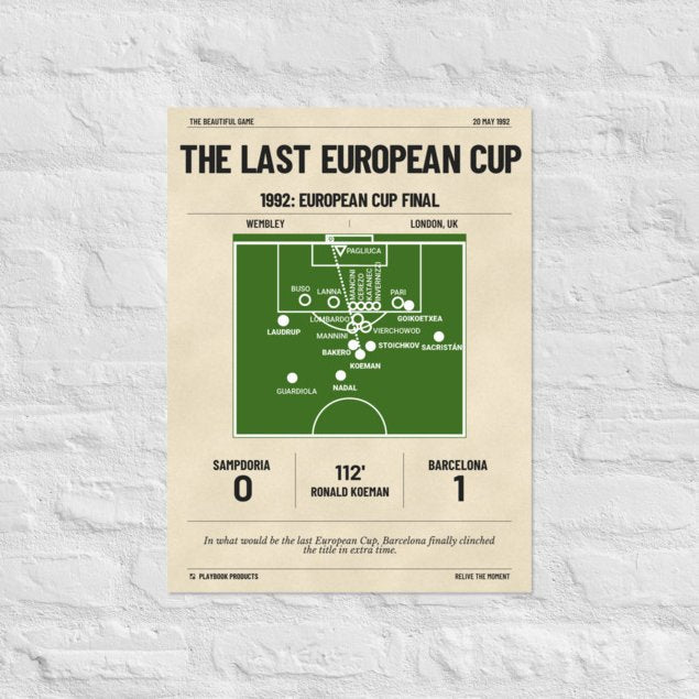 Greatest Barcelona Goals Poster: The Last European Cup (1992)