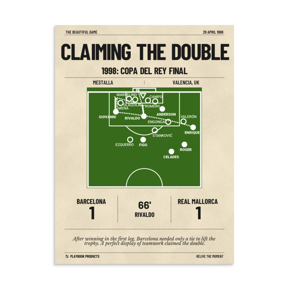 Greatest Barcelona Goals Poster: Claiming the Double (1998)
