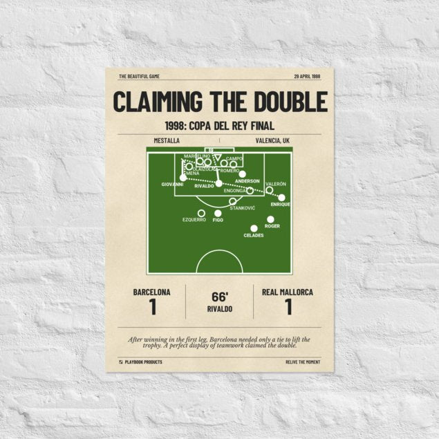 Greatest Barcelona Goals Poster: Claiming the Double (1998)