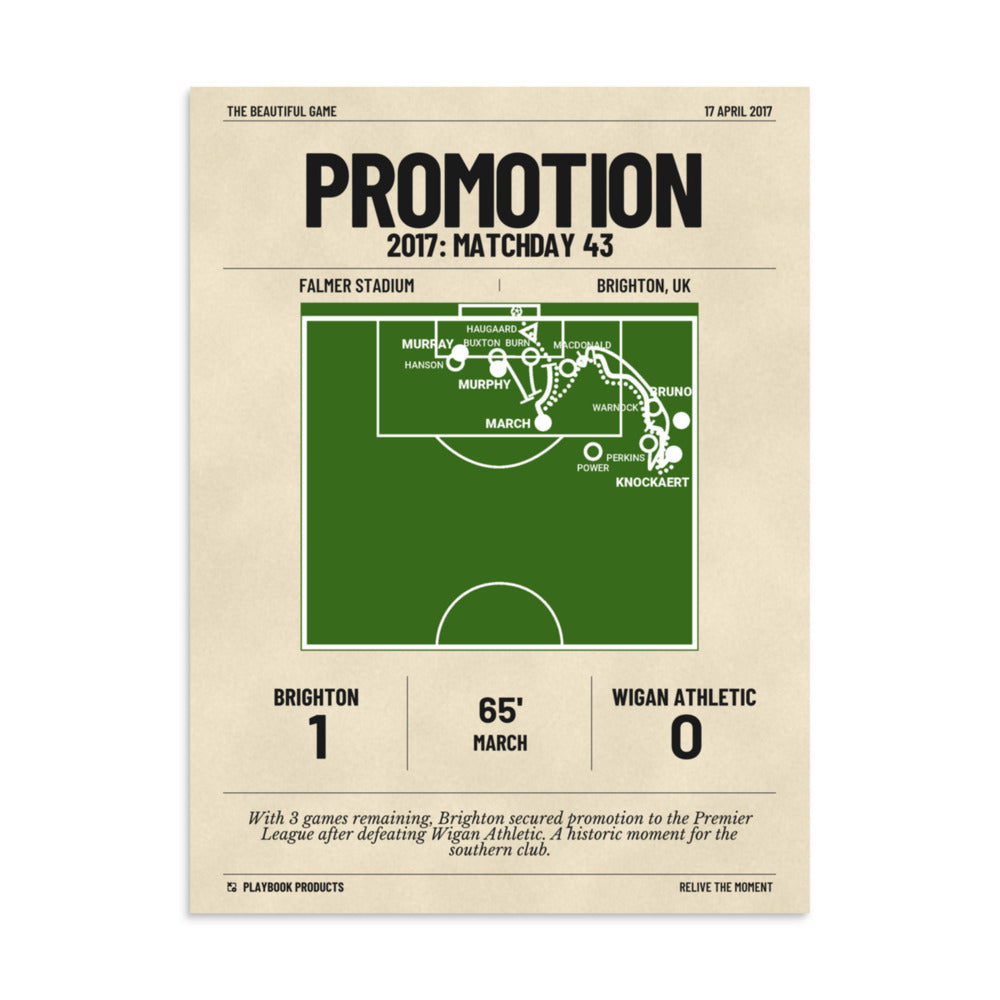 Greatest Brighton & Hove Albion Goals Poster: Promotion (2017)