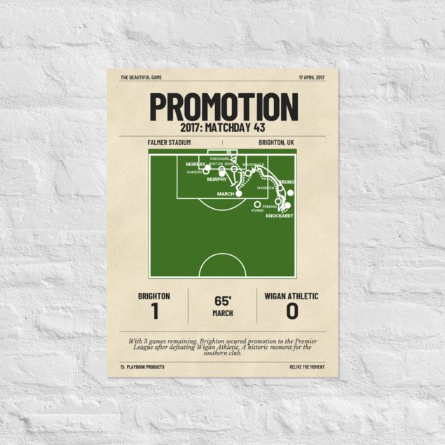 Greatest Brighton & Hove Albion Goals Poster: Promotion (2017)