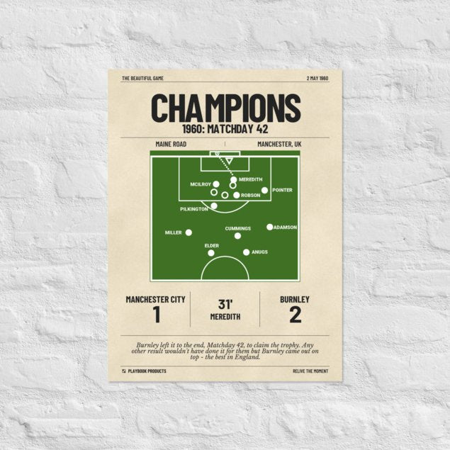 Greatest Burnley Goals Poster: Champions (1960)