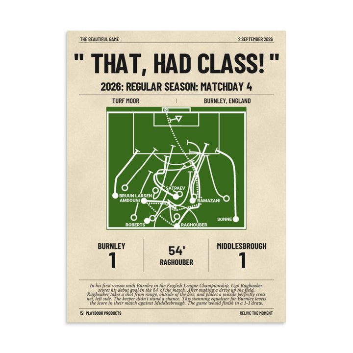 Greatest Burnley Goals Poster: " That, Had Class! " (2026)