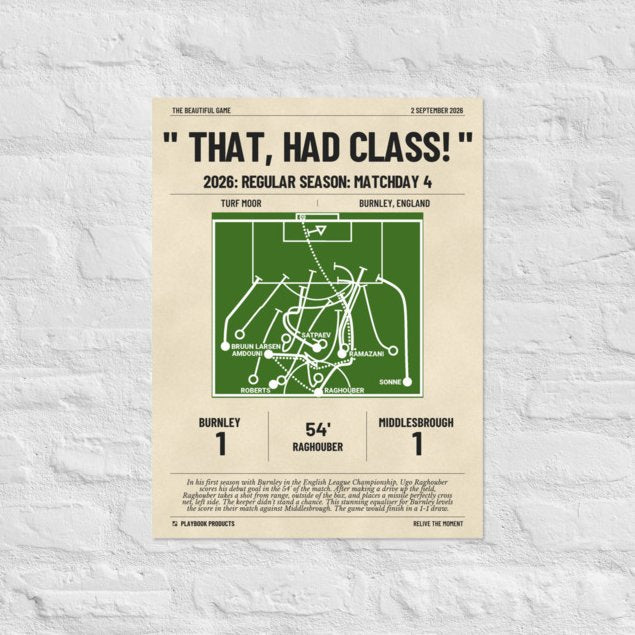 Greatest Burnley Goals Poster: " That, Had Class! " (2026)