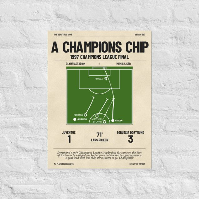 Greatest Borussia Dortmund Goals Poster: A Champions Chip (1997)