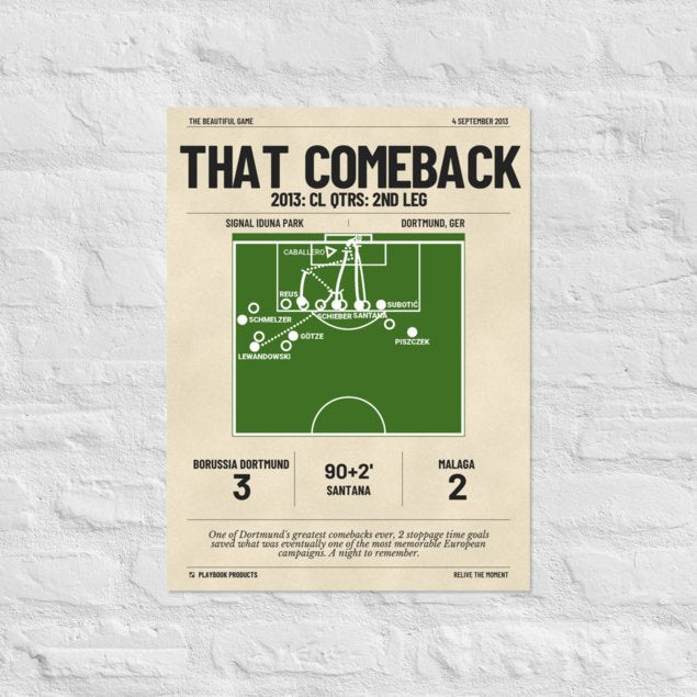 Greatest Borussia Dortmund Goals Poster: THAT Comeback (2013)