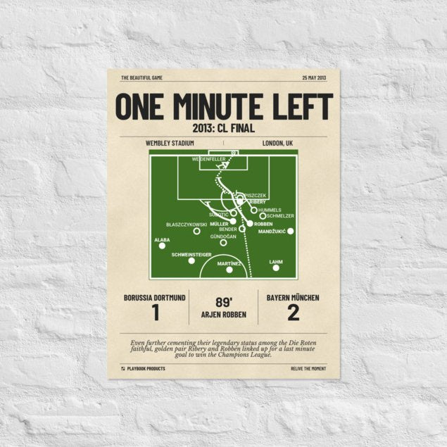 Greatest Bayern München Goals Poster: One minute left (2013)