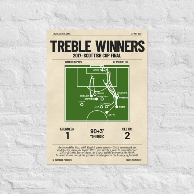 Greatest Celtic Goals Poster: Treble Winners (2017)