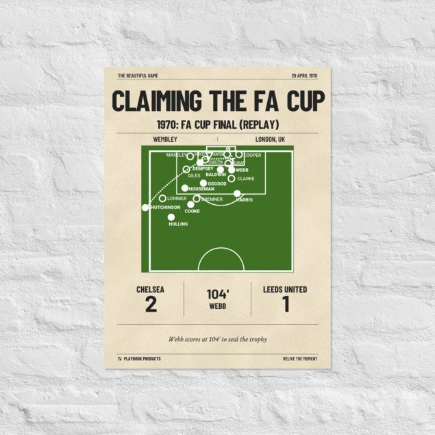 Greatest Chelsea Goals Poster: Claiming the FA Cup (1970)