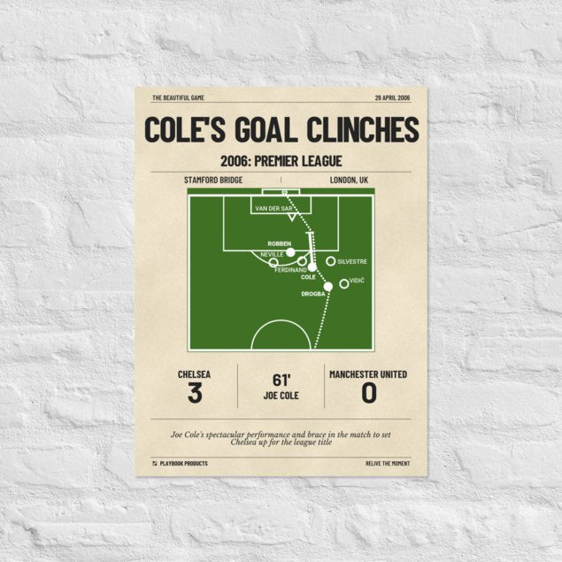 Greatest Chelsea Goals Poster: Cole's Goal Clinches (2006)