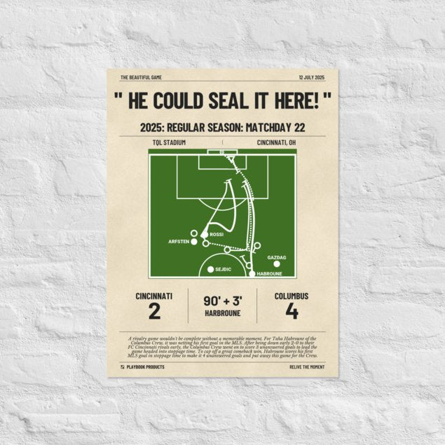 Greatest Columbus Crew Goals Poster: " He Could Seal It Here! " (2025)