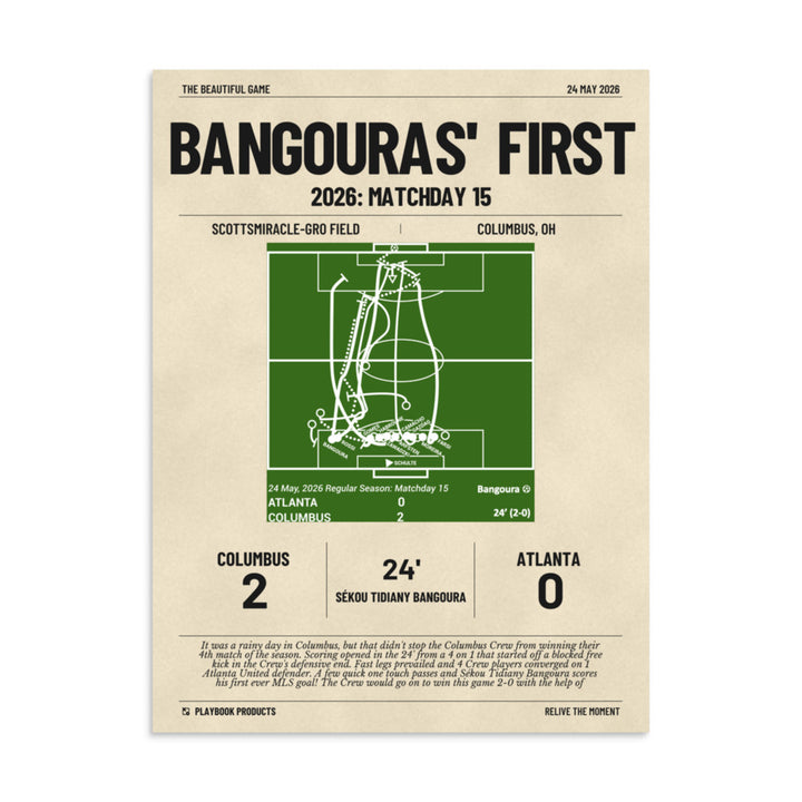 Greatest Columbus Crew Goals Poster: Bangouras' First (2026)