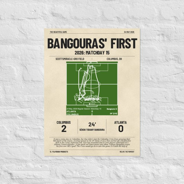 Greatest Columbus Crew Goals Poster: Bangouras' First (2026)