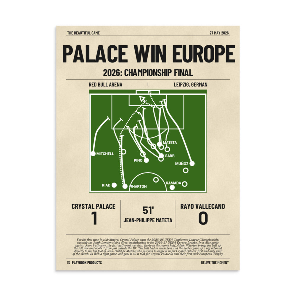 Greatest Crystal Palace Goals Poster: Palace win Europe (2026)