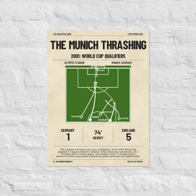 Greatest England National Team Goals Poster: The Munich Thrashing (2001)