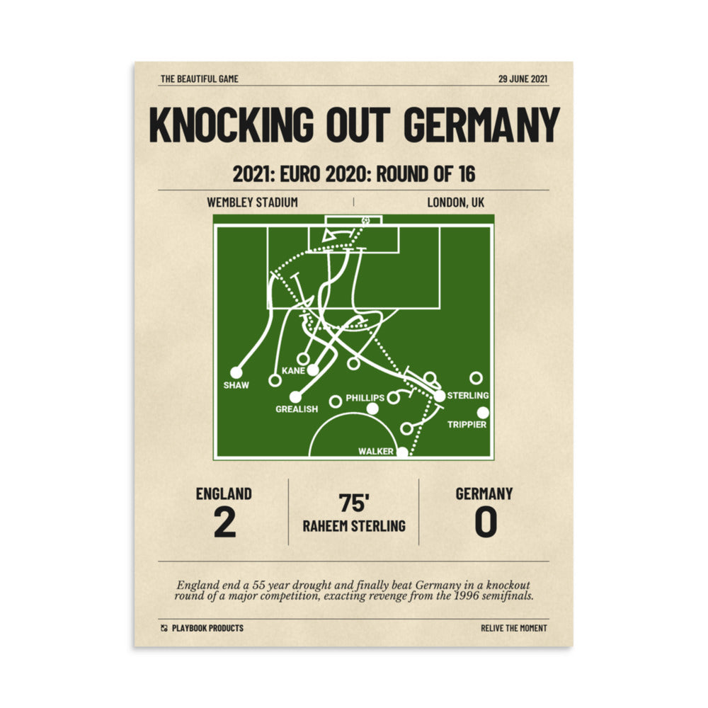 Greatest England National Team Goals Poster: Knocking out Germany (2021)