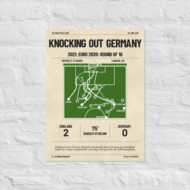 Greatest England National Team Goals Poster: Knocking out Germany (2021)