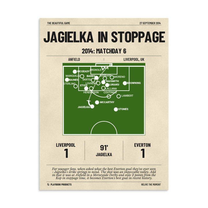 Greatest Everton Goals Poster: Jagielka in stoppage (2014)