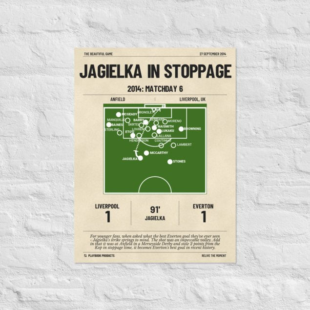 Greatest Everton Goals Poster: Jagielka in stoppage (2014)